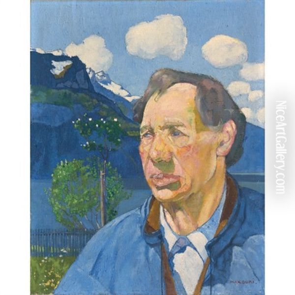 Berner Bauer Vor Seelandschaft (bernese Farmer In Front Of A Lake Landscape) - view 1