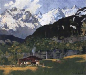 Bauernhaus In Der Ebene Von Meiringen by Max-Alfred Buri