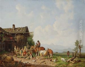Farmhouse With Fountain
