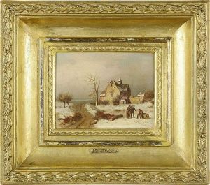 A Winter Landscape With A Homestead A Winter Landscape With A Homestead