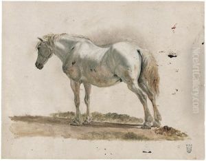 Stehender Schimmel Von Hinten by Heinrich Buerkel