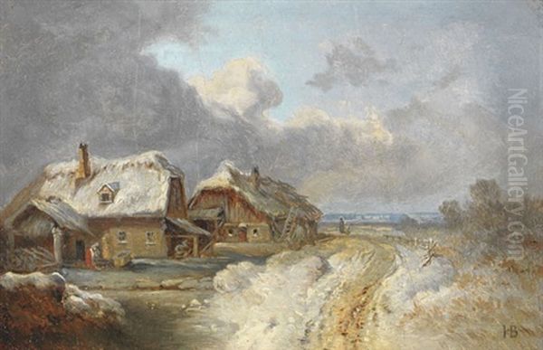 Die Hauser Von Forstenried Im Winter - view 1