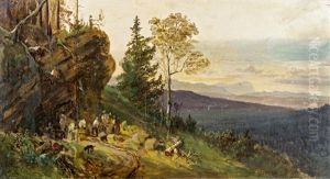 Steinbruch Im Voralpenland Mit Blick Auf Die Zugspitze by Heinrich Buerkel