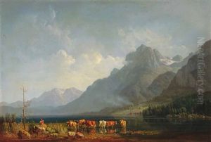 Der Hintersee Bei Berchtesgaden Mit Blick Auf Dei Reiteralpe