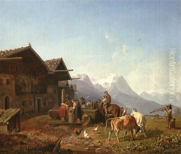 Gebirgsdorf Mit Brunnen - view 1