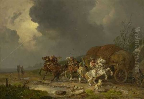Heuwagen Im Gewitter - view 1