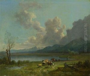 Vorgebirgslandschaft Bei Aufziehendem Gewitter by Heinrich Buerkel