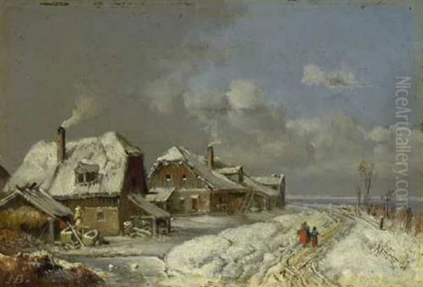 Winterliches Dorf - view 1