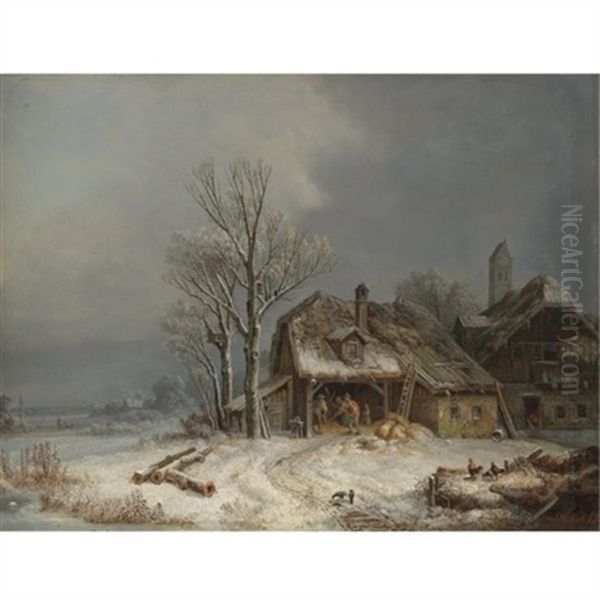 Winterliches Dorf (village In Winter) - view 1
