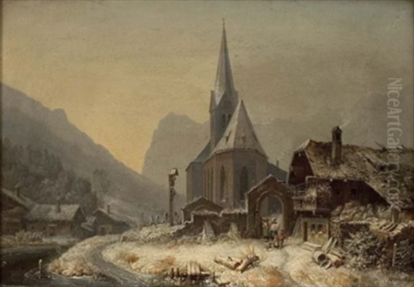 Winterliche Landschaft In Der Ramsau - view 1