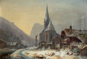 Winter In Der Ramsau by Heinrich Buerkel