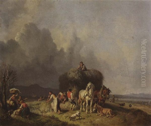 Loading The Hay-wagon - view 1