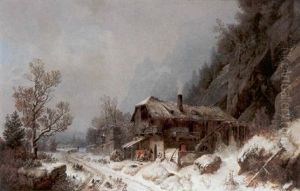 Schmiede Im Winter by Heinrich Buerkel