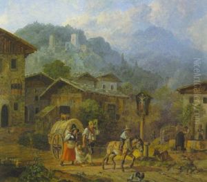 Dorfstrase In Schwaz In Tirol