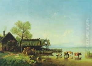 Der Starnberger See Mit Blick Auf Das Wettersteingebirge by Heinrich Buerkel