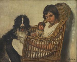 Nina Con Perro by Nicolas (Jimenez Caballero Navarro) Alperiz