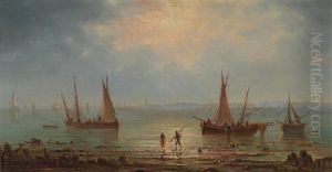 Fishing Boats By The Coast by Natalie Curtis Burlin