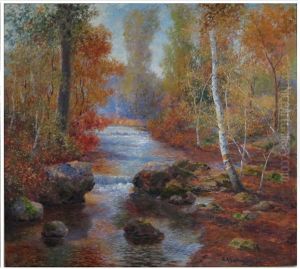 River Landscape by Charles Albert Burlingame