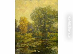 Landscape With Lily Pond by Charles Albert Burlingame