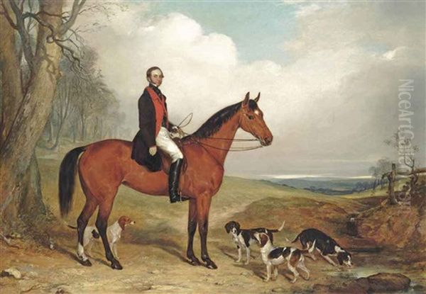 A Gentleman On His Favourite Hunter, With Beagles, In An Extensive Landscape - view 1
