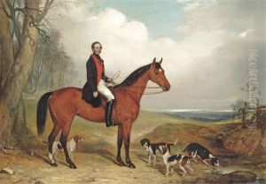 A Gentleman On His Favourite Hunter, With Beagles, In An Extensive Landscape