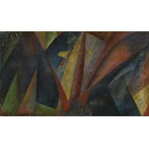 Yellow Mountain by Vladimir Davidovich Burlyuk