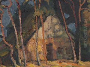 House In The Curonian Spit by Fritz Burmann
