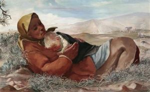 Mutter Erde. Fischersfrau Mit Ihrem Kind In Den Dunen Der Kurischen Nehrung by Fritz Burmann
