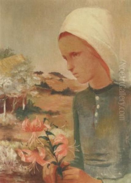 Madchen Mit Feuerlilien - Girl With Lilies - view 1