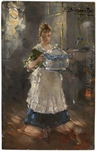 Dienstmadchen Beim Auftragen Der Suppe
