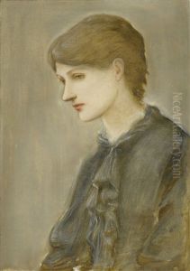 Portrait Of Mrs. W. J. Stillman, Nee Marie Spartali by Edward Burne-Jones