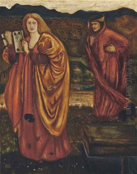 Merlin And Nimue From 'le Mor Te D'arthur' - view 1