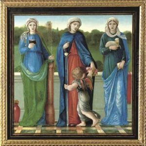 St. Barbara, St. Dorothy And St. Agnes by Edward Burne-Jones