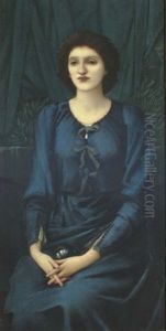 Portrait Of Baronne Madeleine Deslandes by Edward Burne-Jones