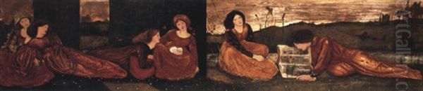 Girls In A Meadow - view 1