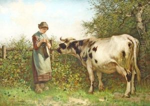 Knitting Shepherdess by Richard Burnier