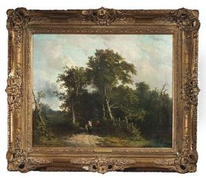 Bauernfamilie Am Ende Eines Waldweges by Richard Burnier