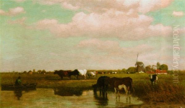Watering Cows - view 1