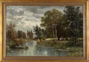 Netzfischer Auf Der Nidda