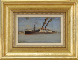"fabre Line S.s. Madonna" by Milton James Burns