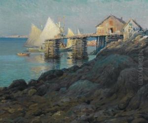 The Dock At Criehaven by William Partridge Burpee