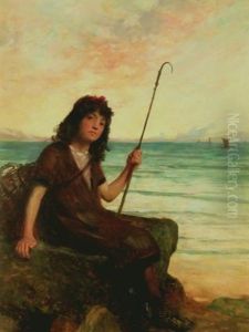 Shepherdess By The Sea by John Burr