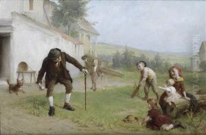A Game Of Cricket by John Burr