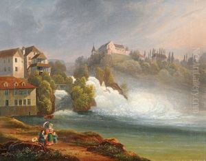 Blick Auf Den Rheinfall by Johann Ulrich Burri