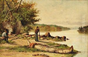 Sportsmen On A Maine River Sportsmen On A Maine River