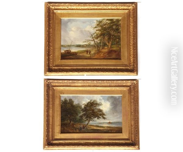 River Views, Probably On The Orwell (2 Works) - view 1