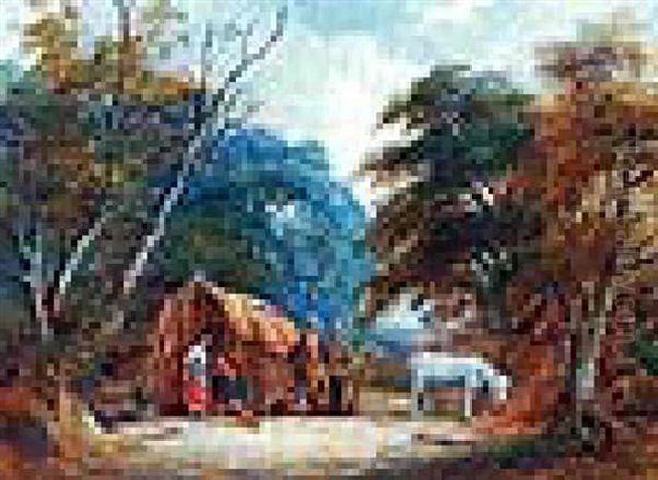 A Gypsy Encampment - view 1