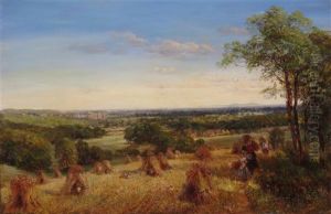 Harvesters In An Extensive Landscape, A Castle Beyond
