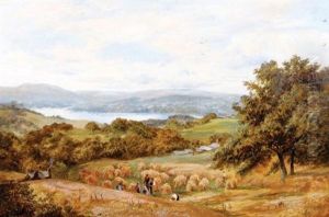 Harvesting Scene by Charles Thomas Burt