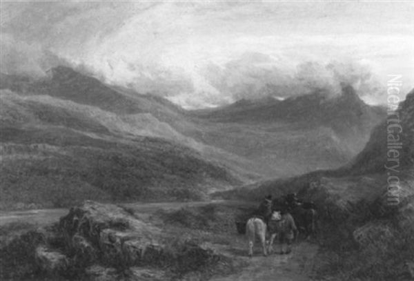Drovers In A Mountain Landscape - view 1